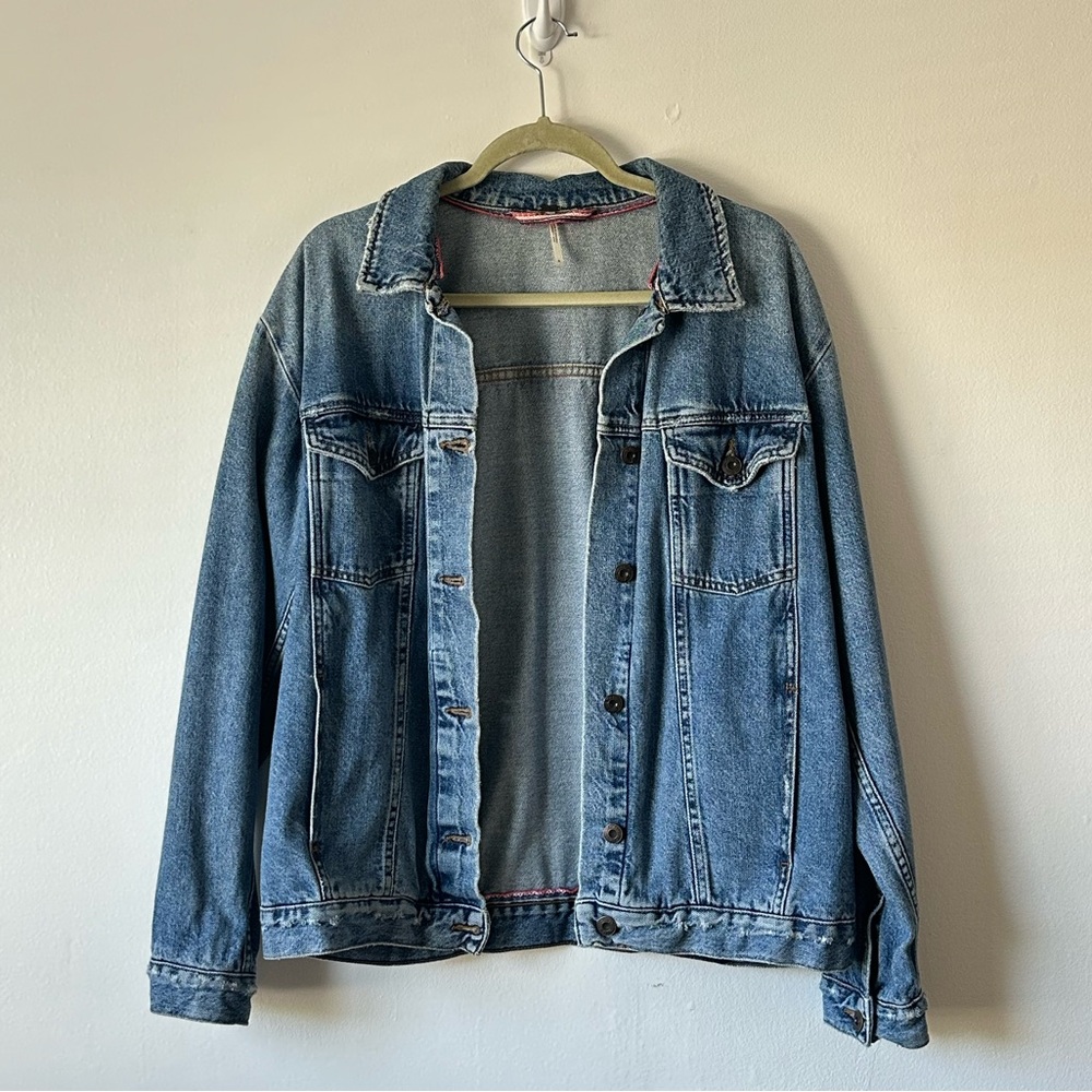 Free people oversized Jean jacket